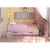 Кровать Алиса КР-812 1600 розовый металлик